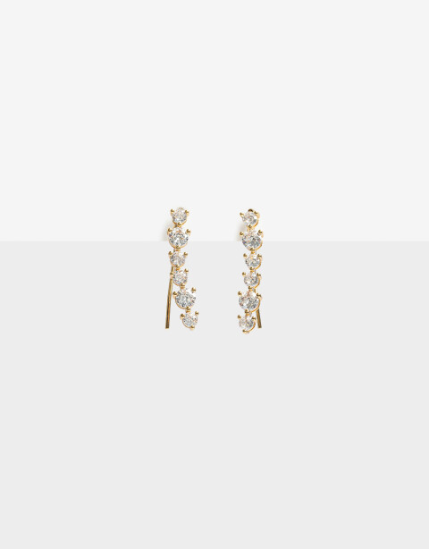 Aros Colgantes Cortos Cubic zirconia Aros Colgantes Cubic Zirconia - Dorado