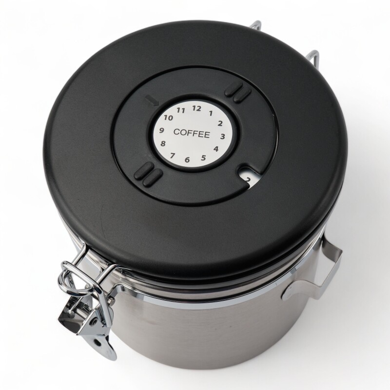 Recipiente Hermetico Ac Inox Para Granos Valv Co2 1.2lt Silver