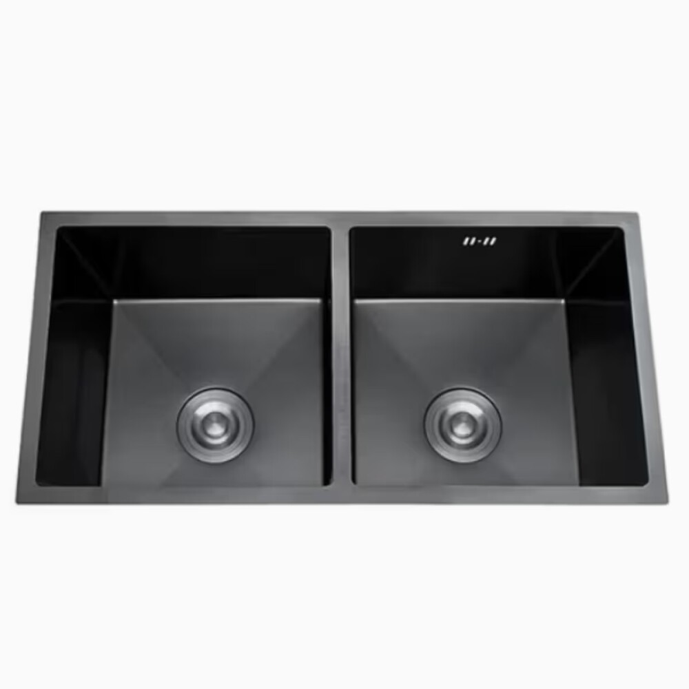 Pileta de cocina Dream doble negra 78X43 cm Pileta De Cocina Dream Doble Negra 78x43 Cm