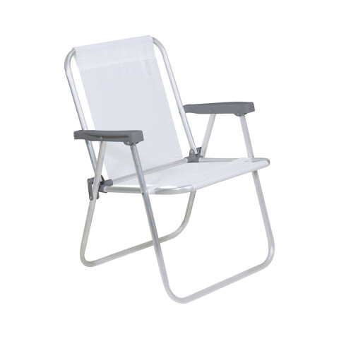 Silla Plegable de Aluminio 1 Posición Blanco