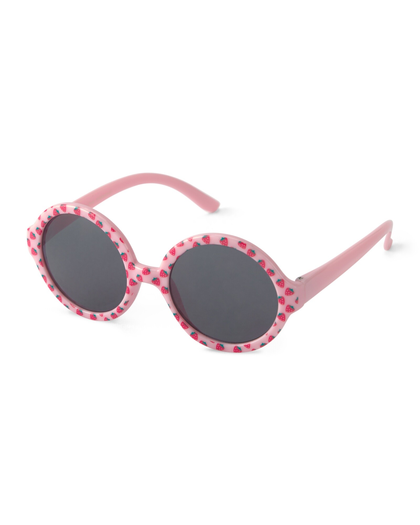 Lentes de sol, protección 100% UVA-UVB, rosados, diseño frutillas. Talle 4/7 Sin color