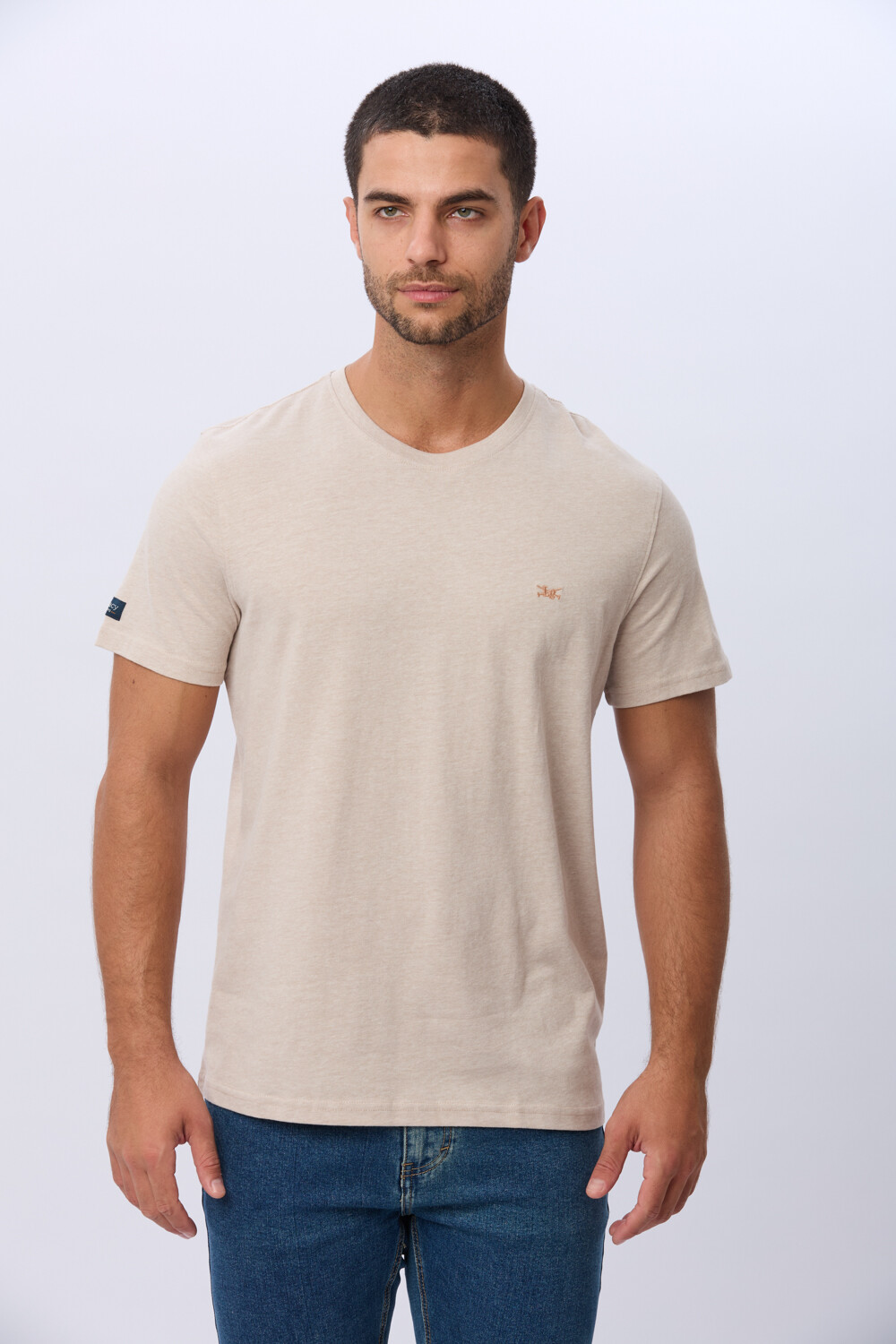 REMERA BÁSICA DE ALGODÓN Beige