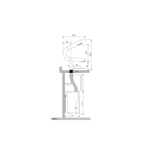 Lavatorio Con Secador De Manos De Ac Inox 1400W 000