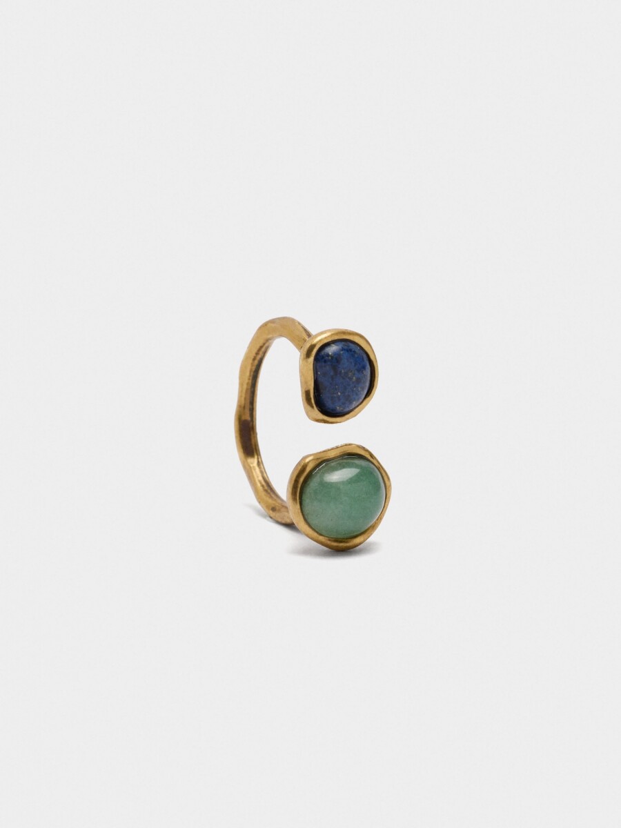 Anillo Irregular Con Piedras multicolor