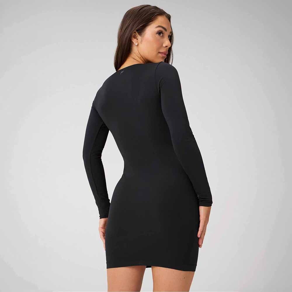 Vestido Seamless Long-Sleeve Mini Dress Mujer Black
