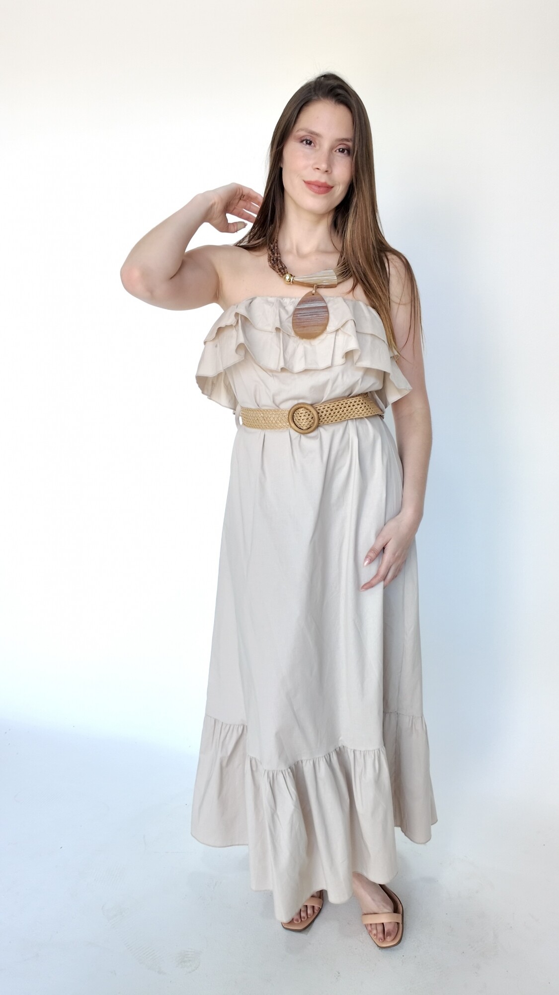 Vestido kurami Beige