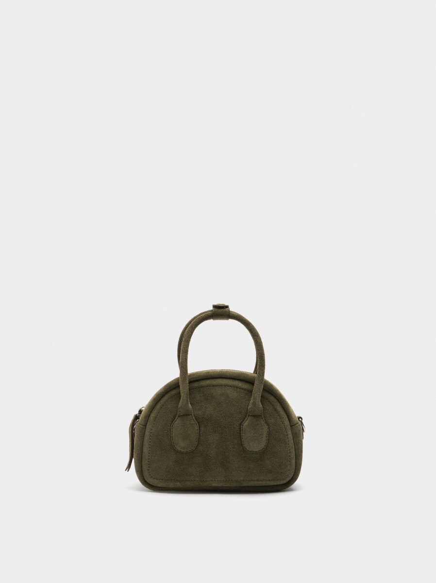Bolso Bowling De Piel - verde 