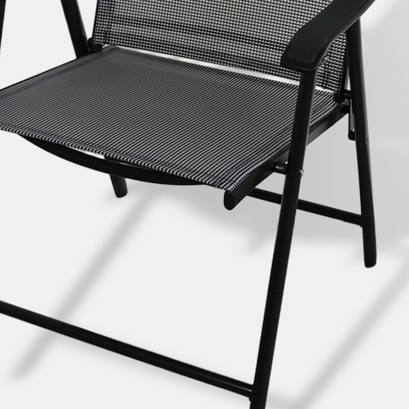 SILLA PLEGABLE NEGRO/GRIS P/JARDIN Unica