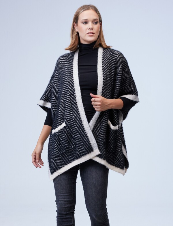 Cardigan Soft NEGRO/CRUDO