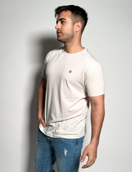 Remera lisa manga corta Timo Beige