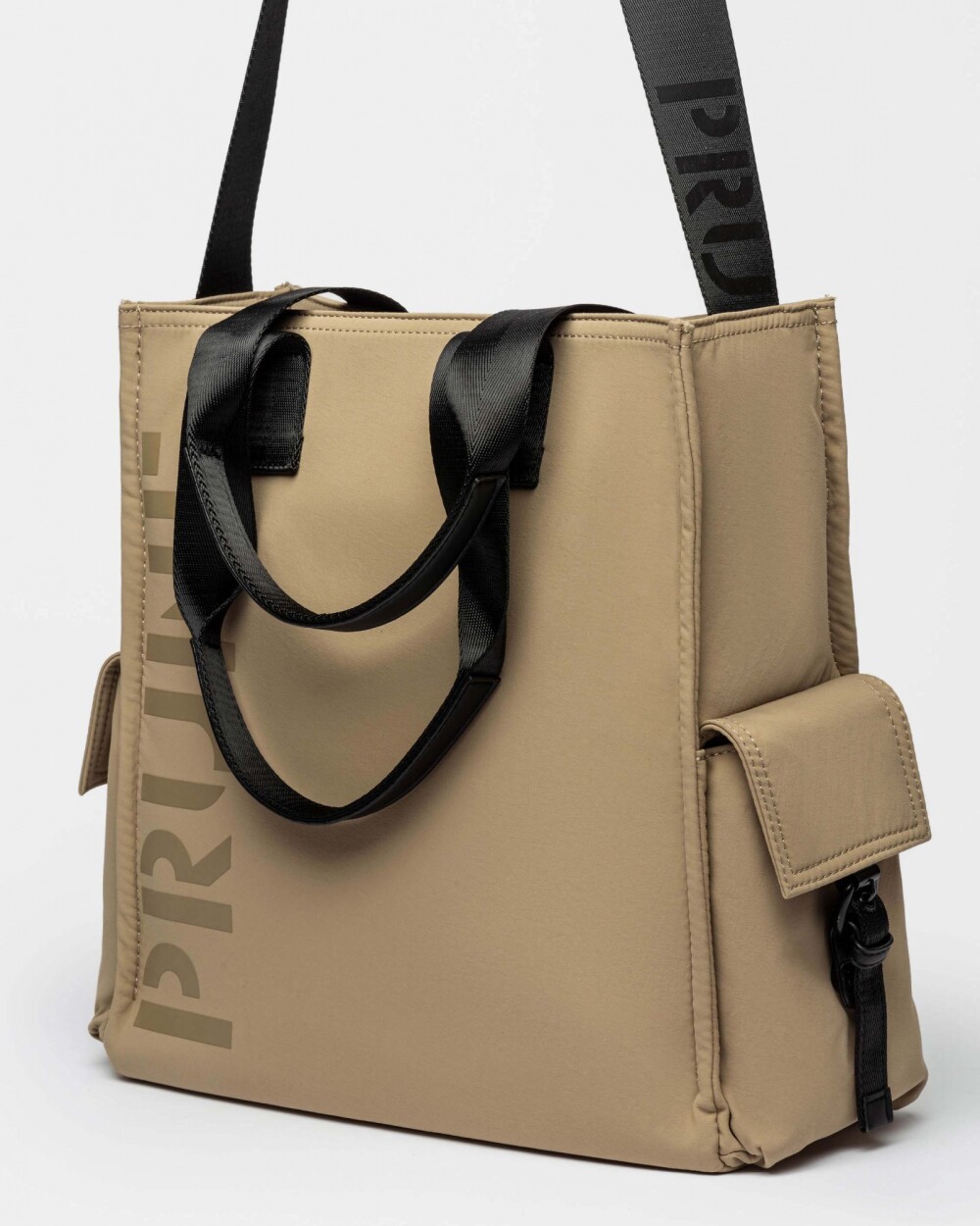 Cartera Al Hombro Light Nylon Negro Taupe
