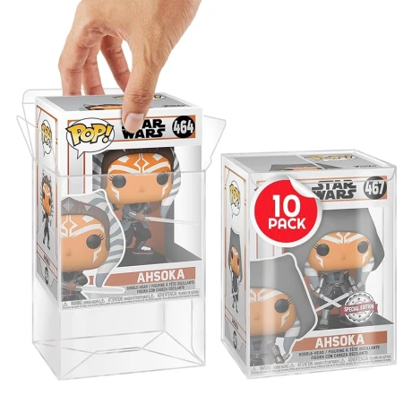 Protectores para Funko Pop - Pack x10 - Transparentes - 0,35 mm *No incluye funko* Protectores para Funko Pop - Pack x10 - Transparentes - 0,35 mm *No incluye funko*