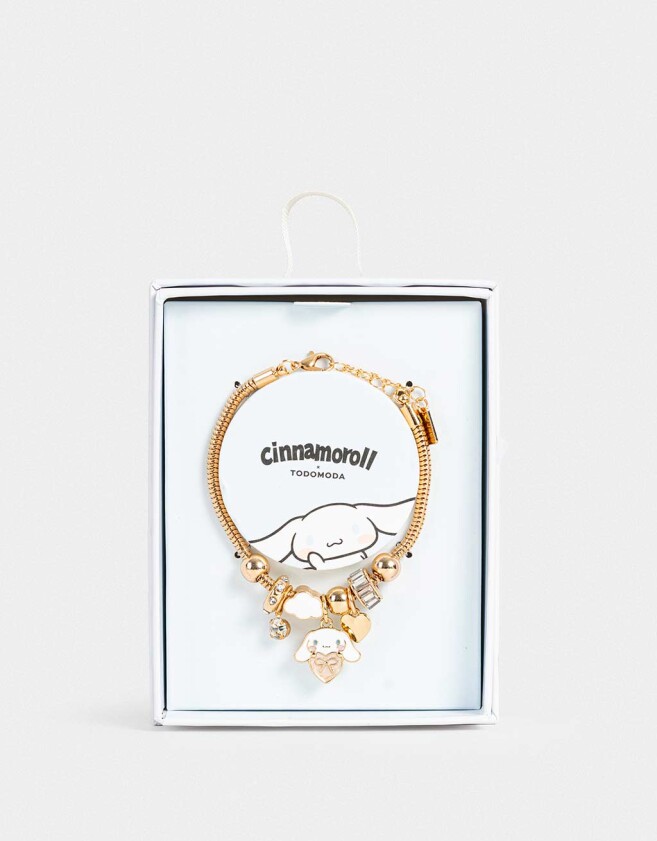 Pulseras Infantiles Licencias Pulsera Flexible Multi Dije Cinnamoroll - Dorado