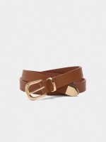 Cinturón Liso Con Hebilla camel
