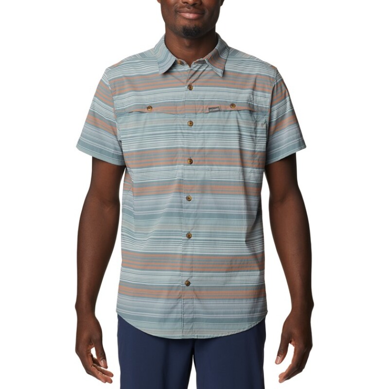 Camisa Newton Ridge Plaid Short City Hombre METAL STRIPED/ NIAGARA