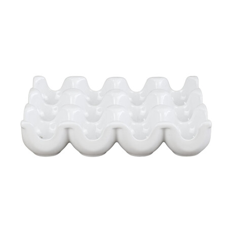 Huevera de ceramica blanca Huevera de ceramica blanca