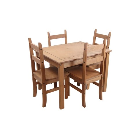 Juego Comedor 4 Sillas Lucia Nogal Juego Comedor 4 Sillas Lucia Nogal