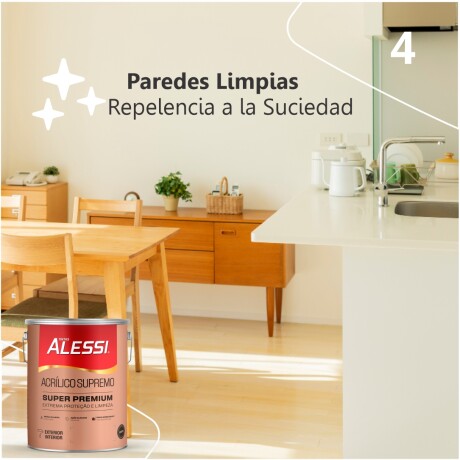 Látex Acrílico Super Premium Blanco Mate 3.6L Alessi Látex Acrílico Super Premium Blanco Mate 3.6L Alessi