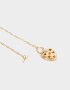 Collares Cortos Metal diferenciado Collar Corto Con Dije Relicario De Corazón - Dorado