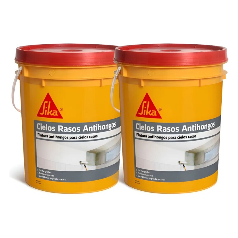 Pintura Cielos Rasos Antihongos Sika 20+20 Kg Blanca Pintura Cielos Rasos Antihongos Sika 20+20 Kg Blanca