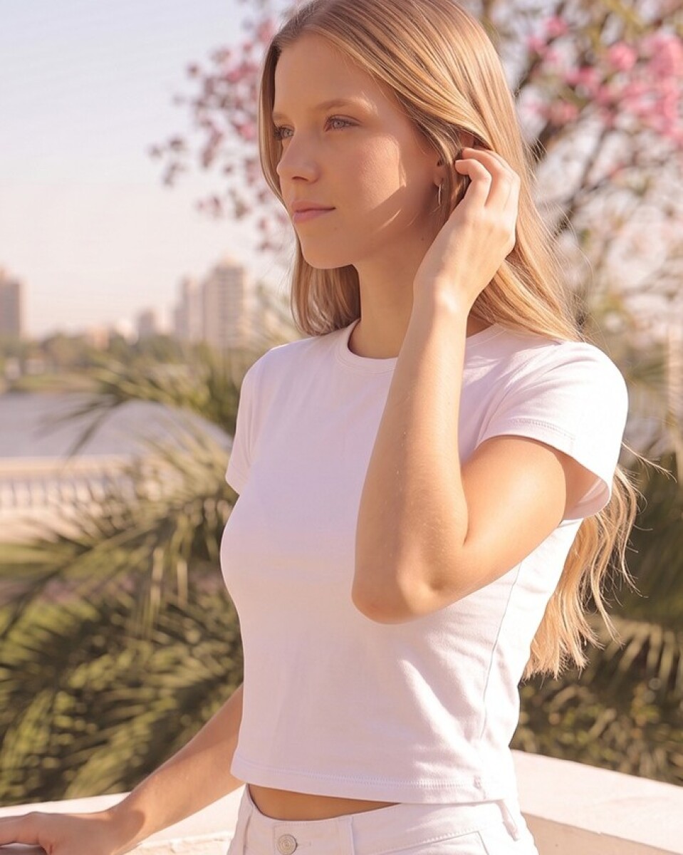 Crop Top. - Blanco 