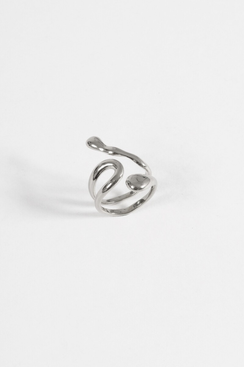 Anillo acero gotic plateado