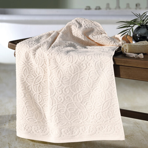Toalla Mano Dohler Jacquard Provenza 50 x 90 cm 100% Algodón BEIGE