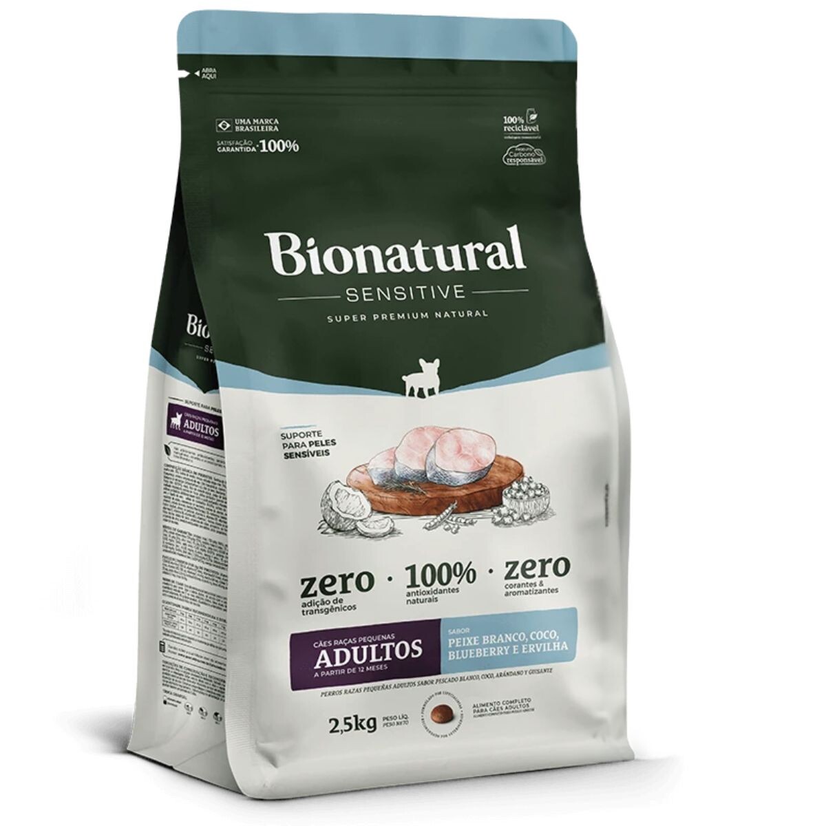 BIONATURAL SENSITIVE PERROS RAZAS PEQUEÑAS 2.5 Kg 