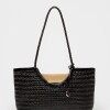 Cartera al hombro Ipanema en cuero curtido natural Negro