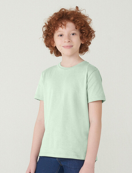 CAMISETA BÁSICA UNISSEX INFANTIL VERDE