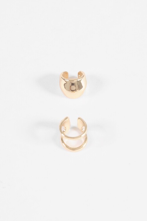 Set earcuff irregulares dorado