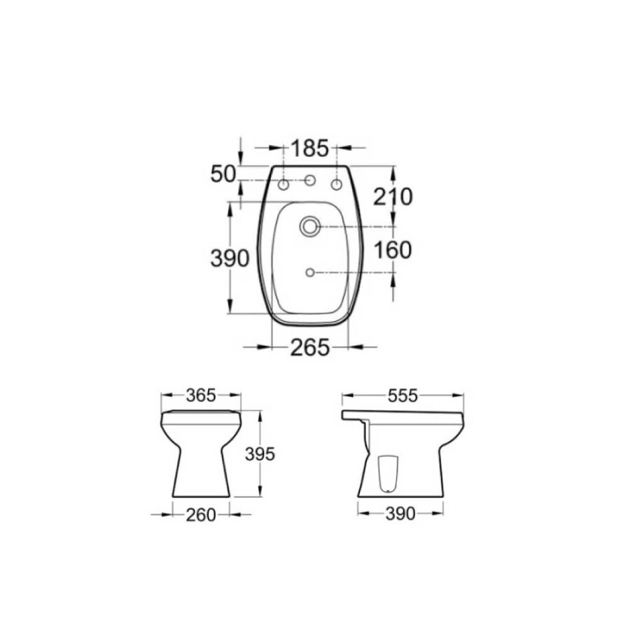 Bidet Monaco Blanco Tres Agujeros Bidet Monaco Blanco Tres Agujeros