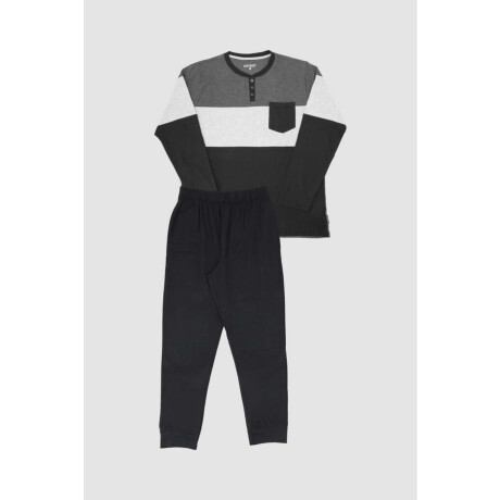 67-1823 pijama negro/gris Negro