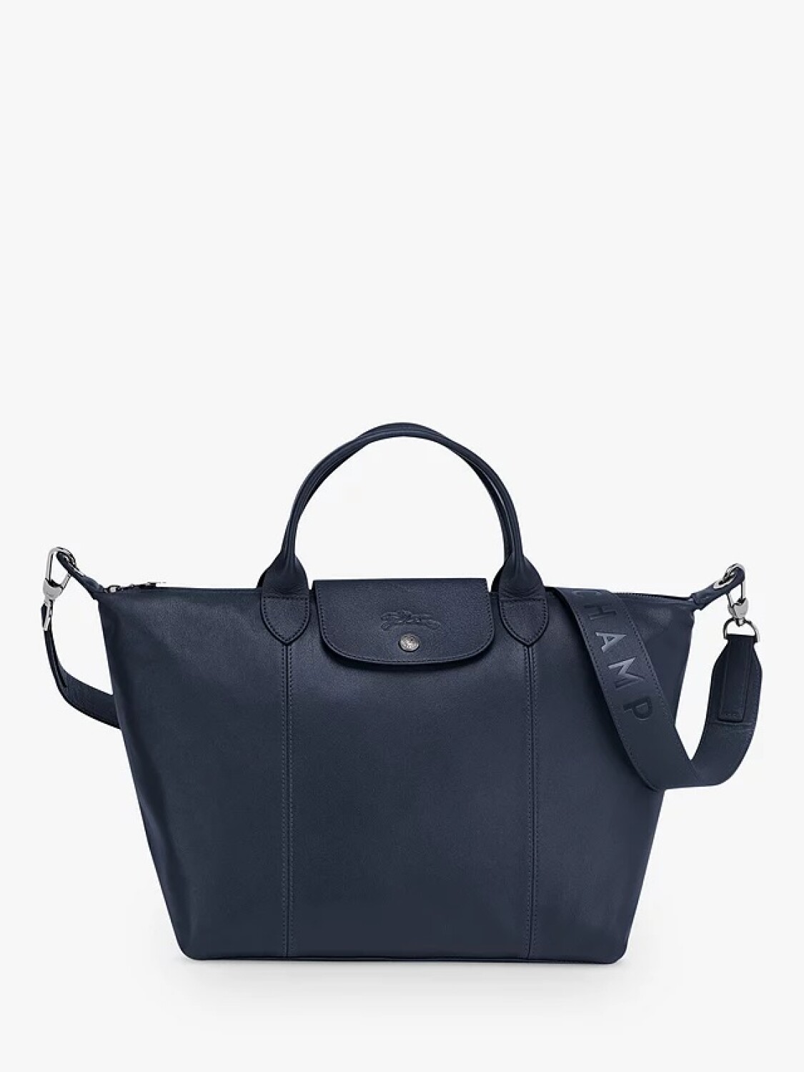 Longchamp -Cartera de cuero plegable, Le pliage cuir Azul