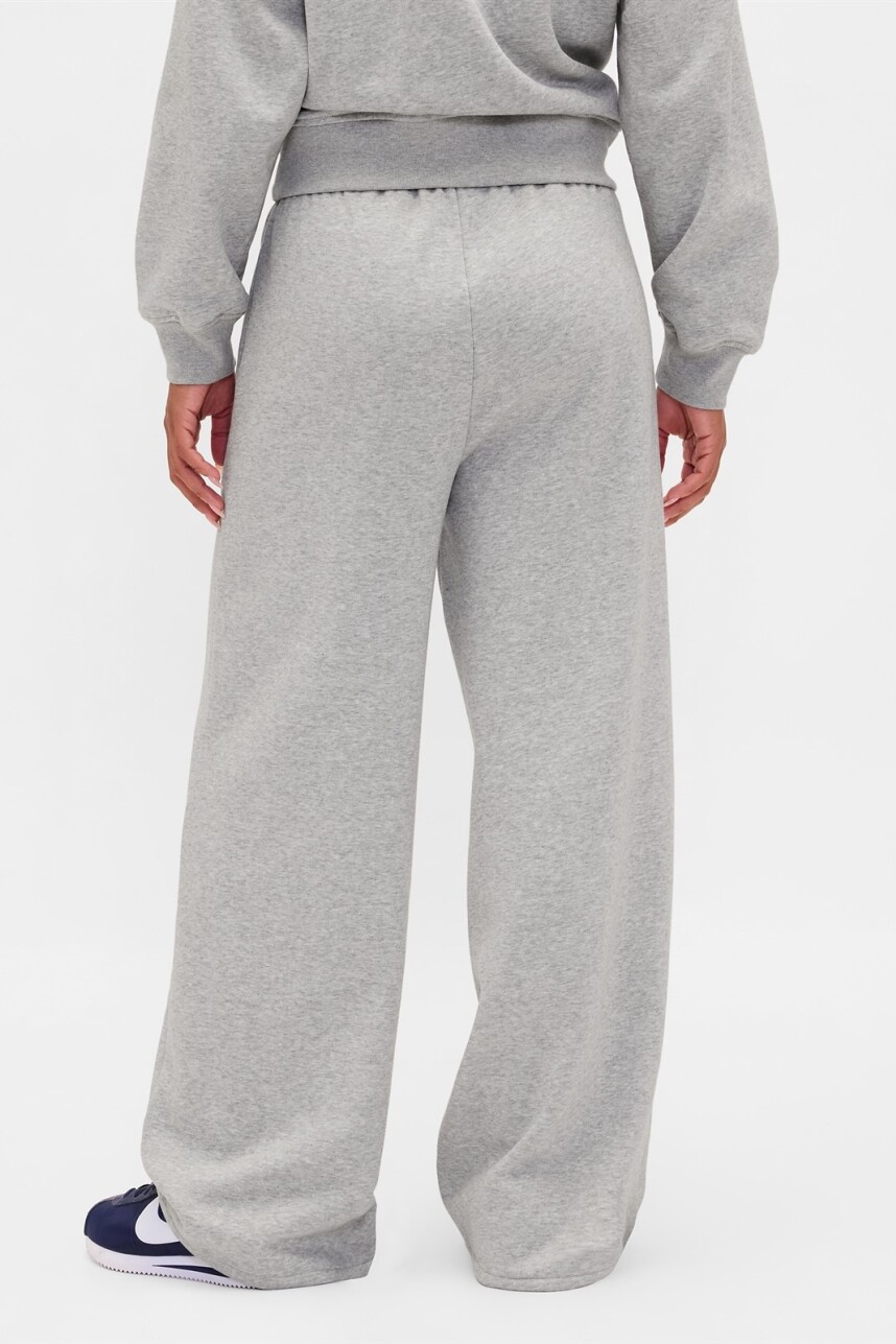 Pantalón Deportivo Baggy Wide Leg Mujer Heather Grey