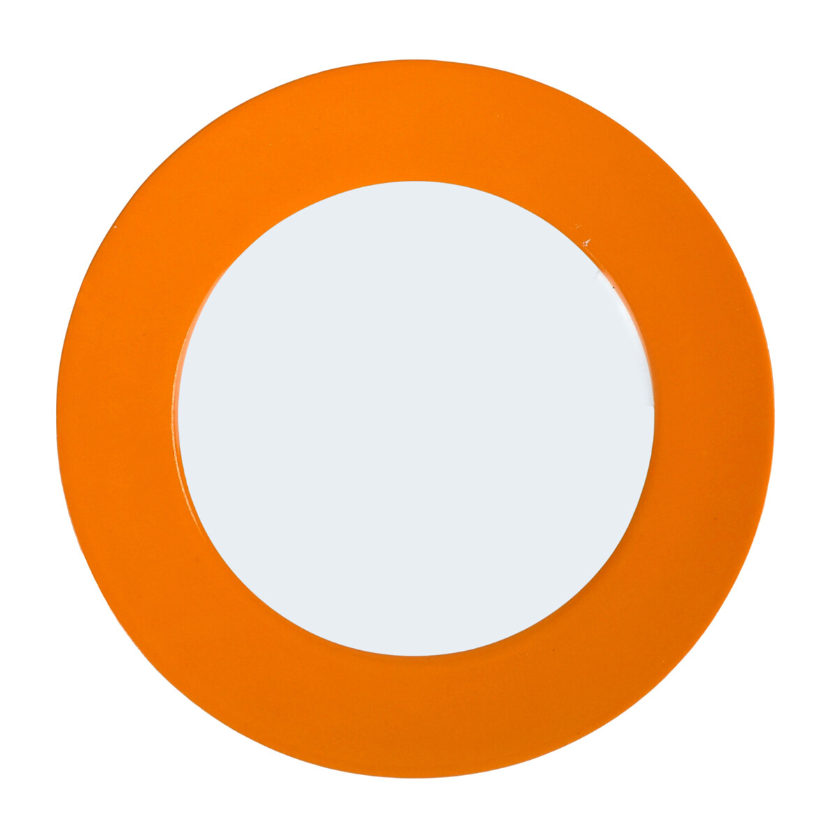 Plato de cerámica blanco con borde de color 