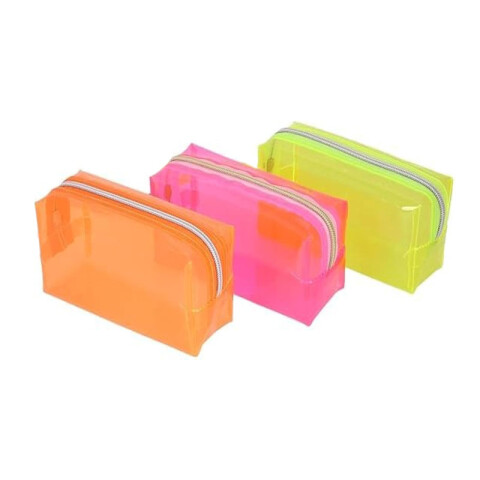 OUTLET Cartuchera Transparente Colores Fluo 19x8x6cm Outlet Cartuchera Transparente Colores Fluo 19x8x6cm