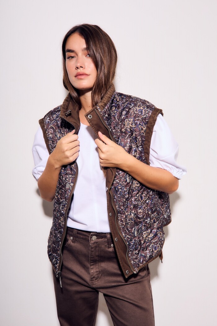 Chaleco Lavado Reversible Chocolate