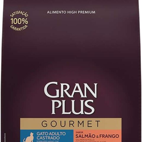 GRANPLUS GOURMET GATO ADULTO CASTRADO SALMON/POLLO 3 kg Granplus Gourmet Gato Adulto Castrado Salmon/pollo 3 Kg