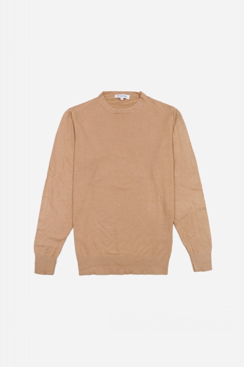 Sweater escote a la base - UNISEX - BEIGE 