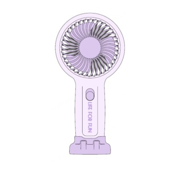 Ventilador mini con soporte violeta
