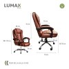 Silla Ejecutiva en cuero Lumax Modelo Miles Marrón