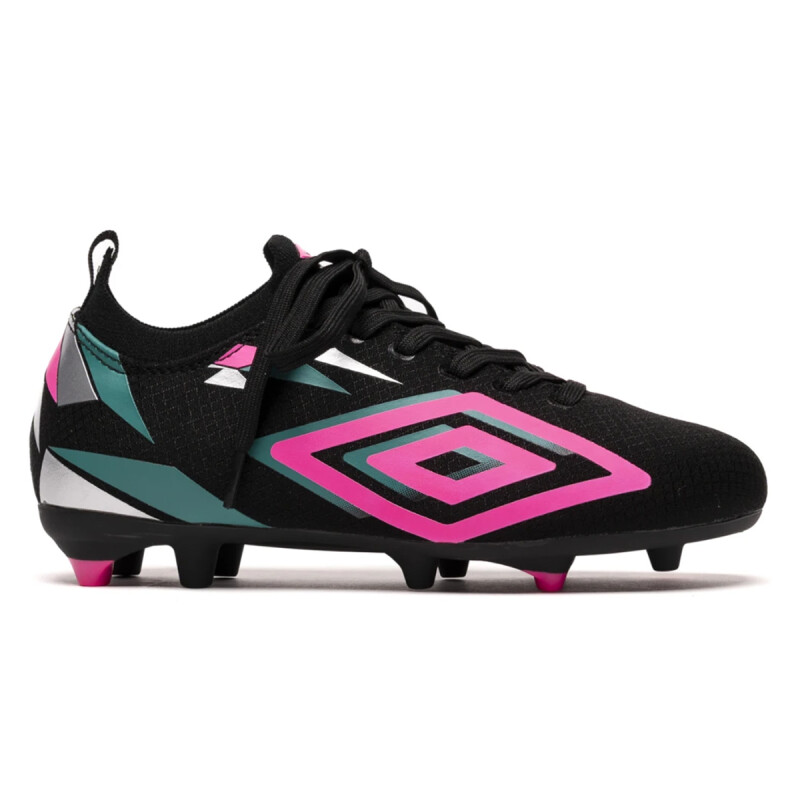 Futbol Cancha JR(FG) - Umbro - UMBRO CHAMPION HIT HG de Niños - 20206502 Negro-fucsia