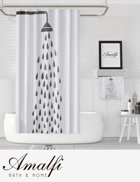 Cortina de baño Amalfi recubierta de teflón impermeable 180 x 180cm Diseño 12