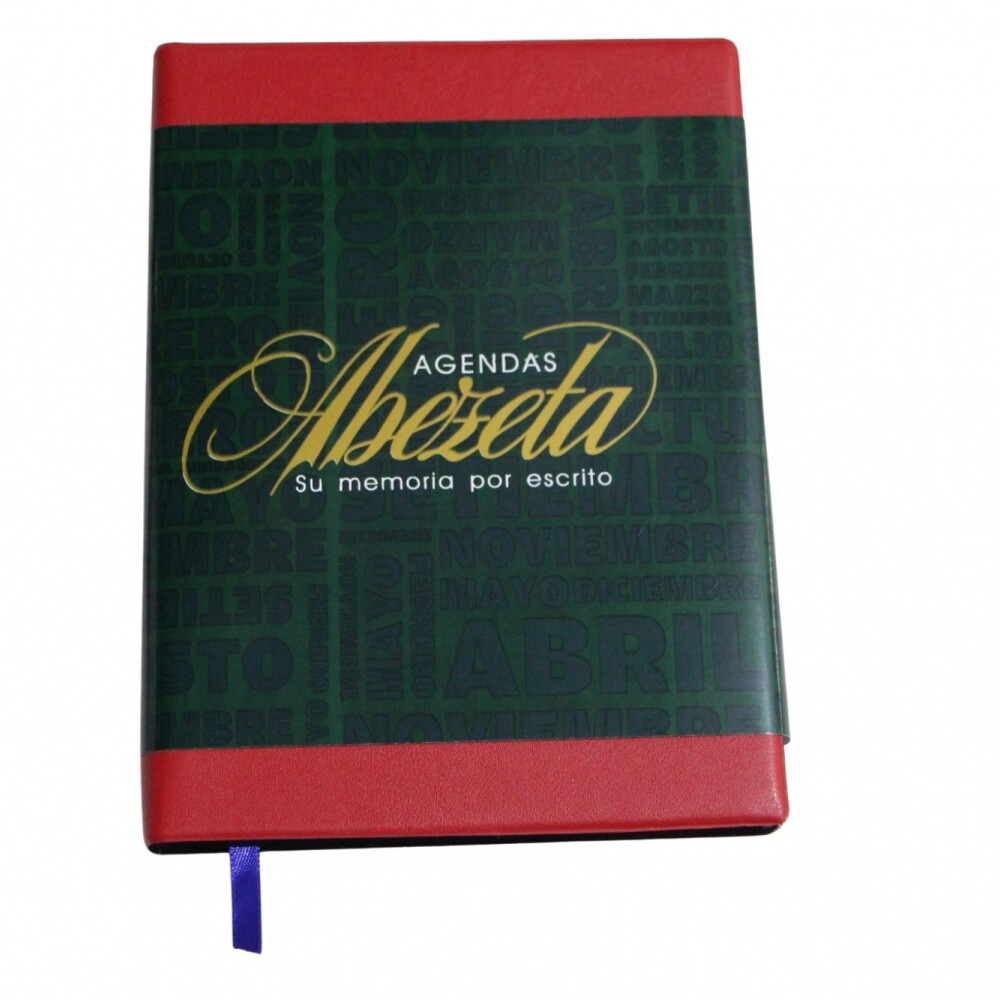 AGENDA ABEZETA 211 CLASICA MEDIUM TAPA FUNDA SEMANA A LA VISTA COLOR ROJO OSCURO