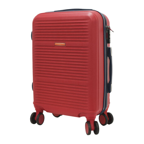Valija Mediana Rígida de Viaje Maleta con 4 Ruedas y Candado Rojo Oscuro