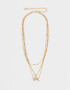 Collares Cortos De inicial Collar Corto De Inicial "t" - Dorado