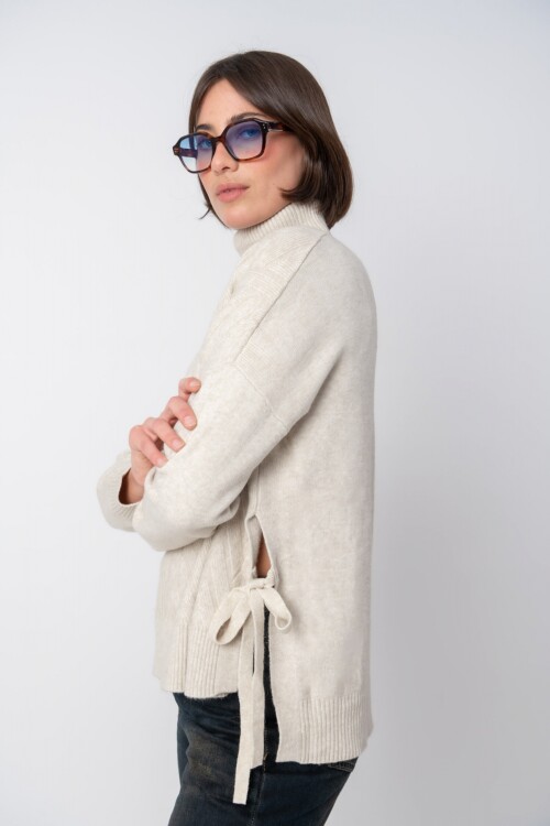 Sweater Bow Beige