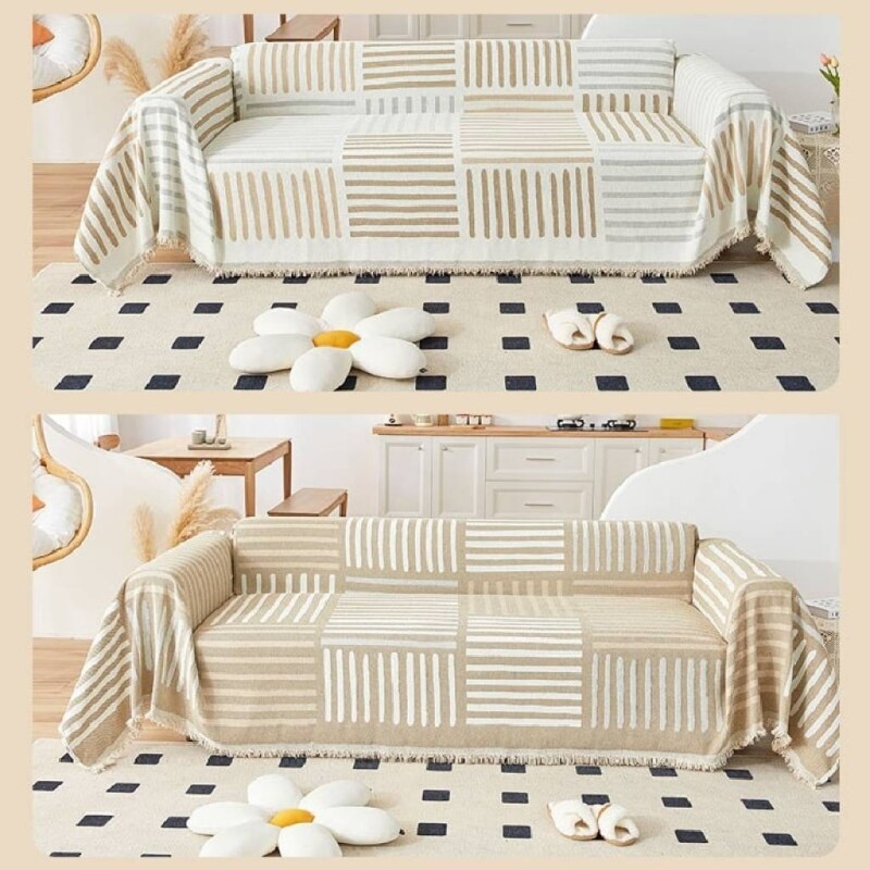 Manta para sillón y cama con diseños rayas 180 x 230 cm