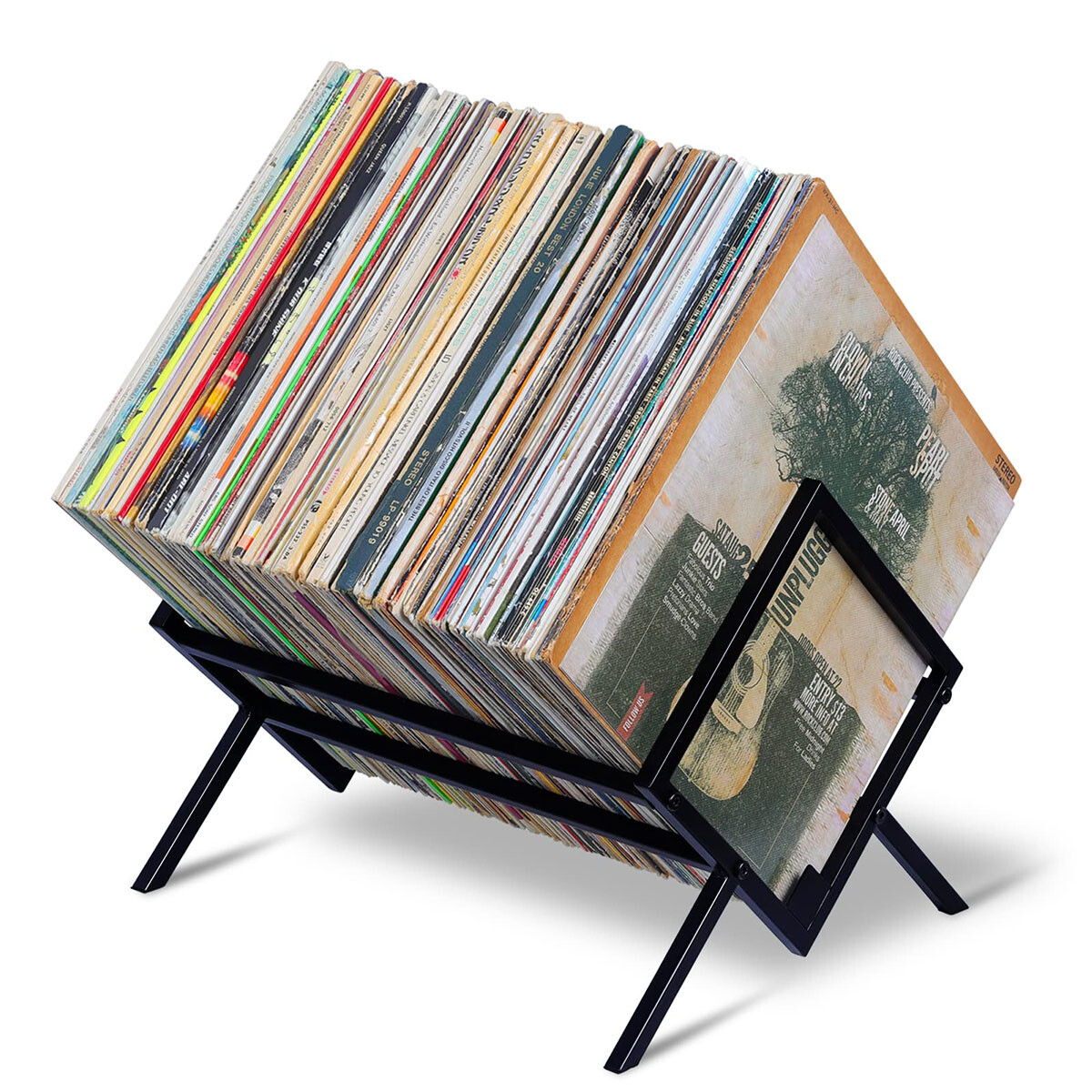 Soporte Organizador Para Vinilos 40x28 X30.5 Cm De Metal 